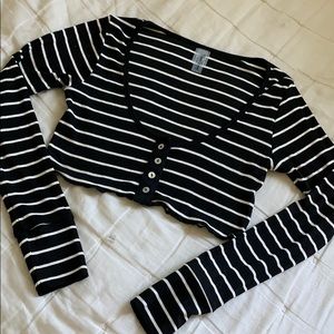 striped long sleeve top